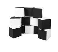 Lot cubes xxl mousse 12 pcs noir - blanc
