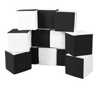 Lot cubes XXL mousse 12 pcs noir - blanc Noir G