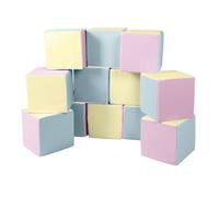 Lot cubes xxl mousse 12 pcs rose, bleu, jaune