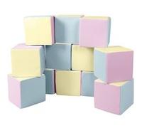 Lot cubes XXL mousse 12 pcs rose, bleu, jaune Violet G