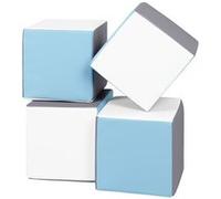 Lot cubes XXL mousse 4 pcs blanc, bleu clair, gris Bleu G