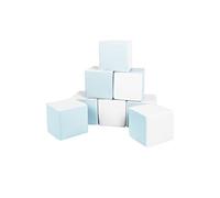 Lot cubes XXL mousse 8 pcs blanc, bleu