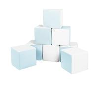 Lot cubes xxl mousse 8 pcs blanc, bleu