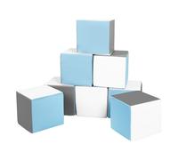 Lot cubes xxl mousse 8 pcs blanc, bleu clair, gris