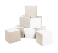 Lot cubes XXL mousse 8 pcs blanc, cappuccino