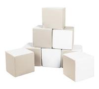Lot cubes XXL mousse 8 pcs blanc, cappuccino