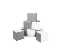 Lot cubes XXL mousse 8 pcs blanc,gris