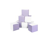 Lot cubes XXL mousse 8 pcs blanc, lilas
