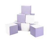 Lot cubes xxl mousse 8 pcs blanc, lilas