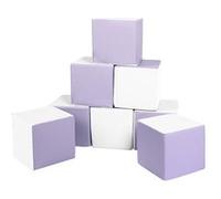 Lot cubes XXL mousse 8 pcs blanc, lilas