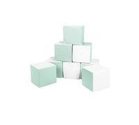 Lot cubes XXL mousse 8 pcs blanc, Menthe
