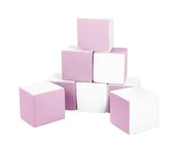 Lot cubes xxl mousse 8 pcs blanc, rose (pastel)