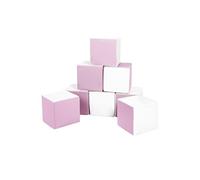 Lot cubes XXL mousse 8 pcs blanc, rose (pastel)