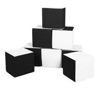 Lot cubes XXL mousse 8 pcs noir - blanc Noir G