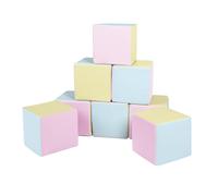 Lot cubes xxl mousse 8 pcs rose, bleu, jaune