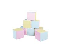Lot cubes XXL mousse 8 pcs rose, bleu, jaune