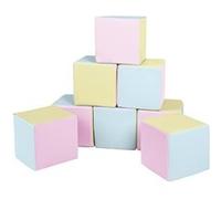Lot cubes XXL mousse 8 pcs rose, bleu, jaune Vert G