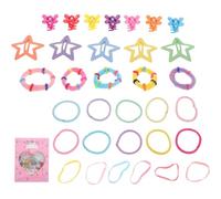 Lot D’accessoires Cheveux Fille Bébé, Mini Pinces et Élastiques Colorés | Designs Mignons, Port Confortable, Combinaison Variée, pour Coiffures Quotidiennes, Boîte de Rangement Incluse
