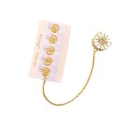 Lot d'accessoires de broche culturelle musulmane en alliage avec emblèmes sur le thème des musulmans pour homme, tenue formelle et décontractée, bouton étoile et lune, F, Comme décrit