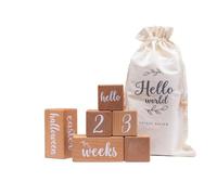 Lot d'accessoires photo en bois naturel pour bébé pour suivi de la croissance mensuelle et décorations de chambre d'enfant Accessoires photo pour la croissance de bébé