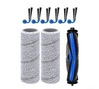 Lot d'accessoires pour aspirateur Ecovacs X11 OmnicyClone : 1 brosse principale, 2 rouleaux serpillères, 6 brosses latérales, 9 composants au total