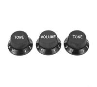 Lot d'accessoires pour guitare comprenant trois boutons de commande essentiels en plastique, un volume et deux tons (C)