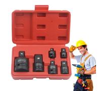 Lot d'adaptateurs de douilles - Acier 15,3 x 9 x 5 cm | Adaptateurs | Réducteur et Kit d'extension | Ensemble général de 6 adaptateurs de douilles d'entraînement pour garage, électricien, entretien