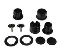 Lot d'adaptateurs de pied de parasol pour insert de base de parasol 38 mm 48 mm Anneaux réducteurs manchon en plastique robuste avec vis de fixation Noir