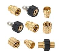 Lot d'adaptateurs polyvalents pour nettoyeur haute pression M22 Filetage métrique Connecteur rapide M22-14 mm Résistant à la corrosion Sans plomb Ensemble d'adaptateurs pour nettoyeur haute pression