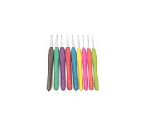 Lot d'aiguilles à crochet, différentes tailles de point, set ergonomique d'aiguilles pour crochet, travaux manuels, pour tricoter des écharpes, des chapeaux, des amigurumis, du bricolage,
