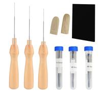 Lot d'aiguilles à feutrer pour débutants - 3 tailles - Aiguilles à feutrer avec manche en bois - Aiguilles à feutrer - Aiguilles à feutrer - Aiguilles à feutrer avec manche en bois - Pointes des