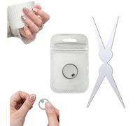 Lot d'aimants œil de chat pour ongles, 2 en 1 en forme de ciseaux, outil d'aimant à ongles cylindrique, outil puissant pour ongles, œil de chat circulaire creux portable pour bricolage à domicile