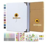 Lot d'albums photo à couverture rigide en papier kraft avec accessoires pour mariage, voyage, scrapbooking