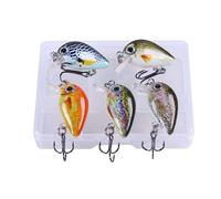 Lot D'appâts Artificiels Durs Coulants Pour La Pêche, Pack De Leurres Pour Attraper Des Poissons Tels Que Les Brochets Et Les Perches, Matériel Pour Pêcher, Avec Wobbler, 1.5g, 5 Pièces