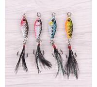 Lot D'appâts Artificiels Durs En Acier Au Carbone Pour La Pêche, Pack De Leurres Pour Attraper Des Poissons, Matériel Pour Pêcher Des Ménés, Matériel Pour Pêcher Des Bars, Vente En Gros, 4 Pièces