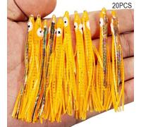 Lot D'appâts Artificiels Souples Lumineux Pour La Pêche, Pack De Leurres Pour Attraper Des Poissons, Matériel Pour Pêcher Des Calmars, 20 Pièces