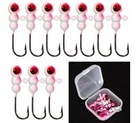 Lot D'appâts Durs En Métal Pour La Pêche Sur Glace, Pack De Leurres Pour Attraper Des Poissons, Matériel Pour Pêcher Des Ménés, Avec Hameçons Barbelé, Ver, 10 Pièces Par Boîte