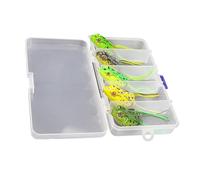 Lot D'appâts Durs Pour La Pêche En Surface, Pack De Leurres Pour Attraper Des Poissons, Matériel Pour Pêcher À La Manivelle, Avec Boîte, 5 Pièces