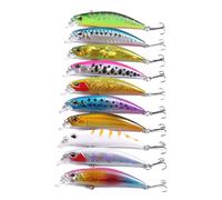 Lot D'appâts Flottants Pour La Pêche, Pack De Leurres Pour Attraper Des Poissons Tels Que Les Ménés, Les Bars, Crankbait, 6cm, 10 Pièces