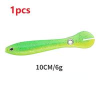 Lot D'Appâts Souples En Silicone Pour La Pêche, Lot De 1 À 5 Leurres Pour Attraper Des Poissons, Avec Yeux Artificiels En 3d, Pour La Pêche À La Turlutte, 10cm/6g/7cm/2.3g