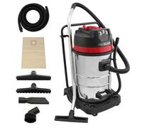Lot d'Aspirateur Industriel Sec & Humide 80 L, Tuyau de 5 m & Accessoires