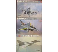 LOT DASSAULT RAFALE C/M/B (3 KITS) - PLASTIC KIT 1/72 HOBBY BOSS
