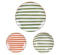 Lot d'assiettes 18 pièces bahia vert et