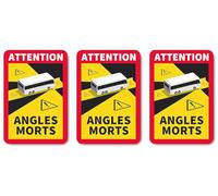 Lot d'Autocollants AUTOBUS ou CAMPING-CAR Angles Morts Etiquettes - Adhésion Extra Forte et Protection UV - Véhicules Stickers Poids Lourd >3.5t - Attention - Signe d'avertissement (3)