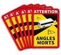 Lot d'Autocollants AUTOBUS ou CAMPING-CAR Angles Morts Etiquettes - Adhésion Extra Forte et Protection UV - Véhicules Stickers Poids Lourd > 3.5t - Attention - Signe d'avertissement (6)