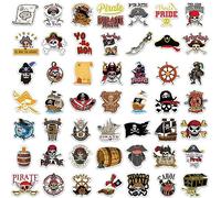 Lot d'autocollants, Autocollant en Vinyle 54 pcs Non répétitif étanche Pirate Graffiti Autocollant pour Voiture Moto vélo Skateboard Bagages Ordinateur Portable