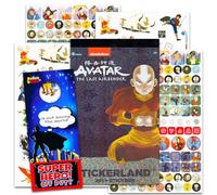 Lot d'autocollants Avatar The Last Airbender - Lot de 200 autocollants d'avatar pour enfants avec Aang, Appa, Momo, Katara, Zuko, plus | Fournitures de fête d'avatar pour garçons et filles