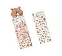 Lot d'autocollants en forme d'animal pour scrapbooking, décoration, anti-déchirures, sans danger, accessoires de papeterie, autocollants repositionnables