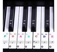 Lot d'autocollants en PVC transparent pour marquer les touches pour claviers électroniques et contrôleurs de clavier 37, 49, 54, 61 et 88 touches