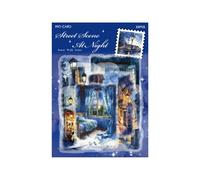 Lot d'autocollants rétro Street Walk - Flower Town Accessoires d'art pour journaux, cahiers et décoration de bricolage. Ville à fleurs rétro série décorative